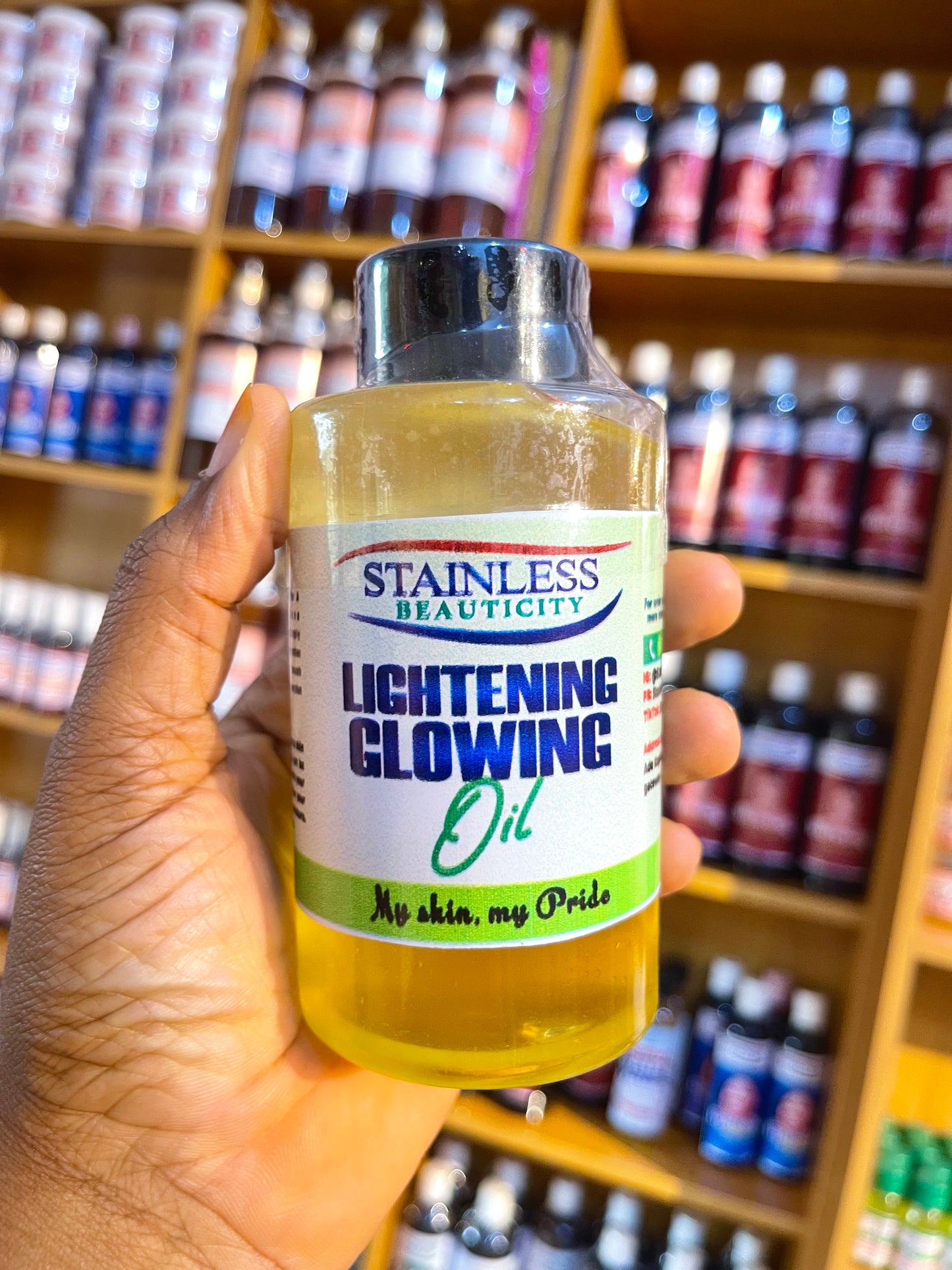 Lightening glowing oil