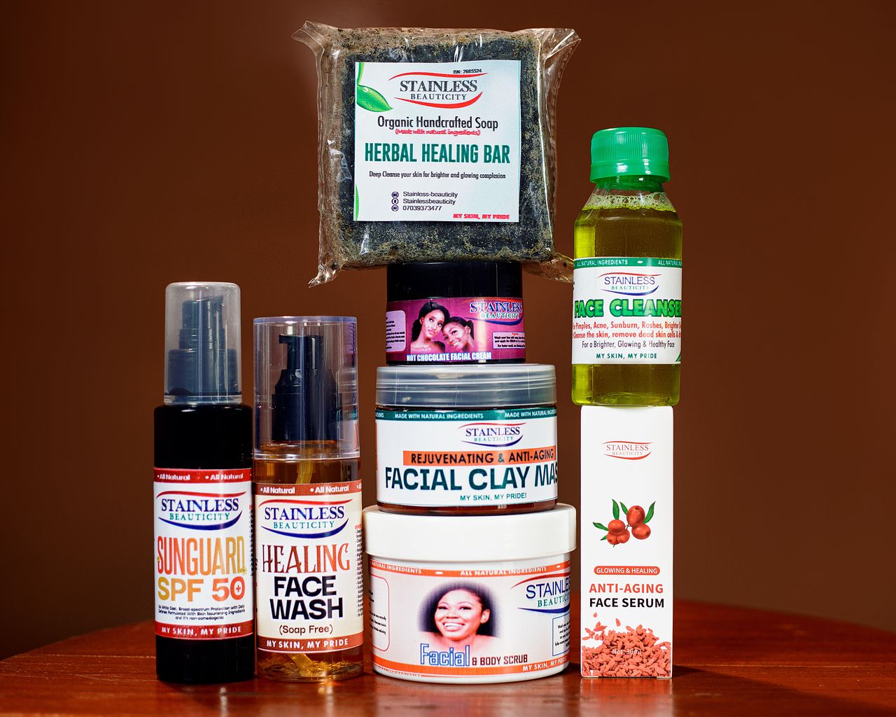 Healing Face Kit – Targets pimples, acne, sunburn, oily skin, rashes & dark spots.